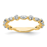 True Origin 14k 3/4 ct Lab Grown Diamond VS+ F+ Complete Wedding Band