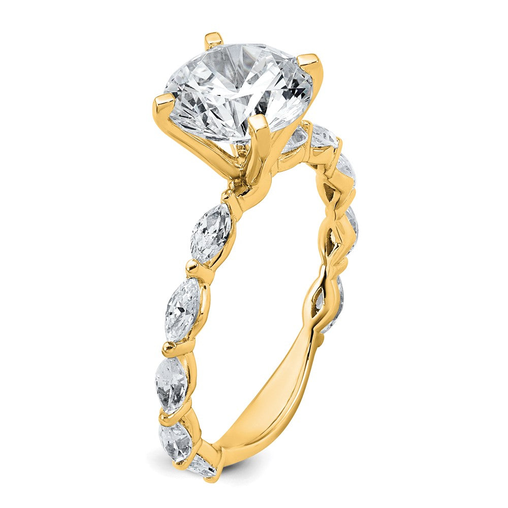 True Origin 14k 5/8 ct Lab Grown Diamond VS+ F+ Round S/M Engagement Ring