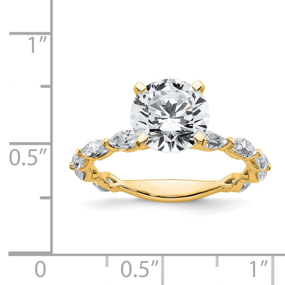 True Origin 14k 5/8 ct Lab Grown Diamond VS+ F+ Round S/M Engagement Ring