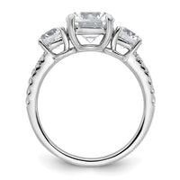 True Origin 14kw 3 1/5ct Lab Grown Dia VS+ F+ Round Comp 3 Stone Eng Ring