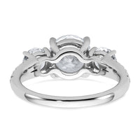 True Origin 14kw 3 1/5ct Lab Grown Dia VS+ F+ Round Comp 3 Stone Eng Ring