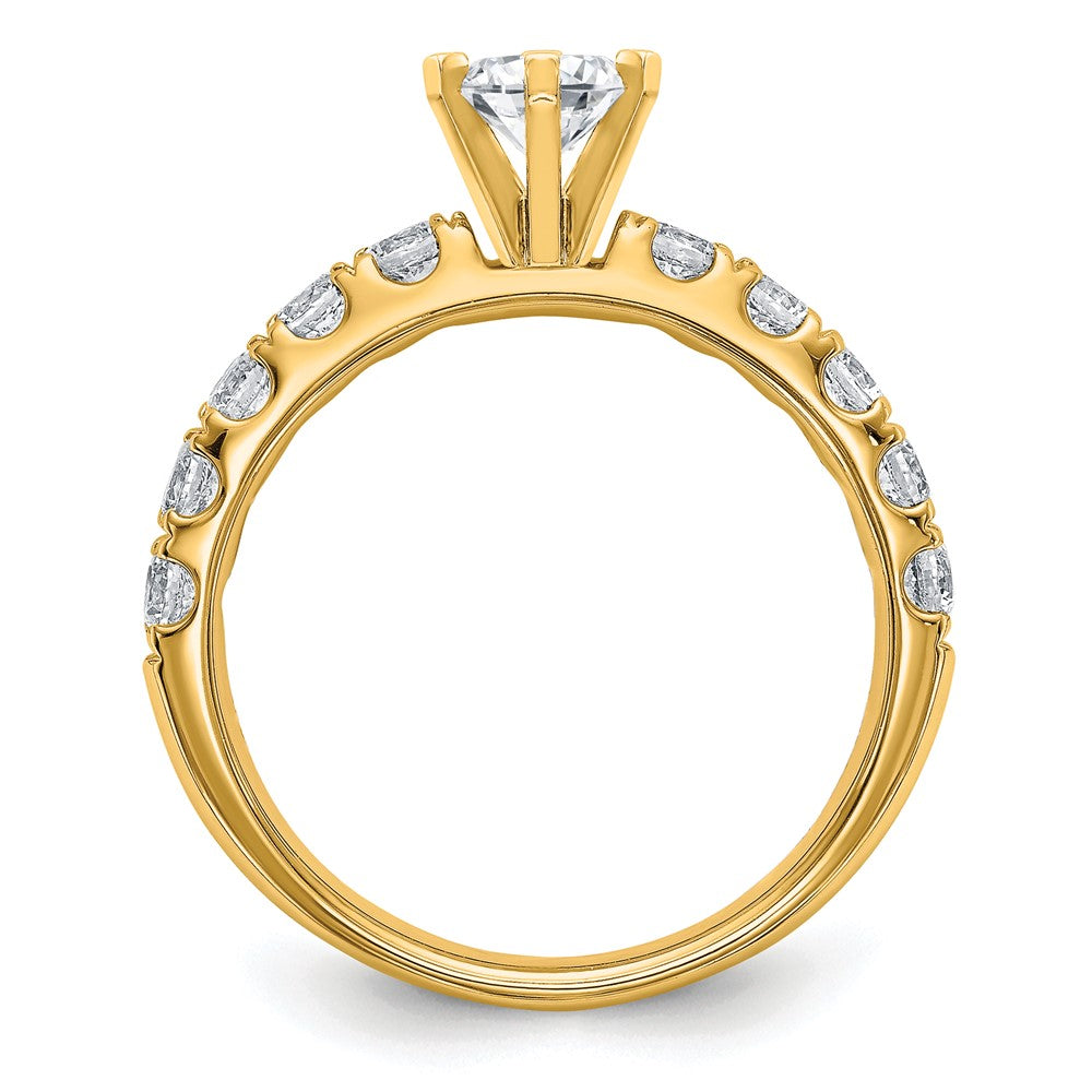 14k Cert 1 3/4ct Lab Grown Diamond VS+ F+ Oval Comp Eng Ring