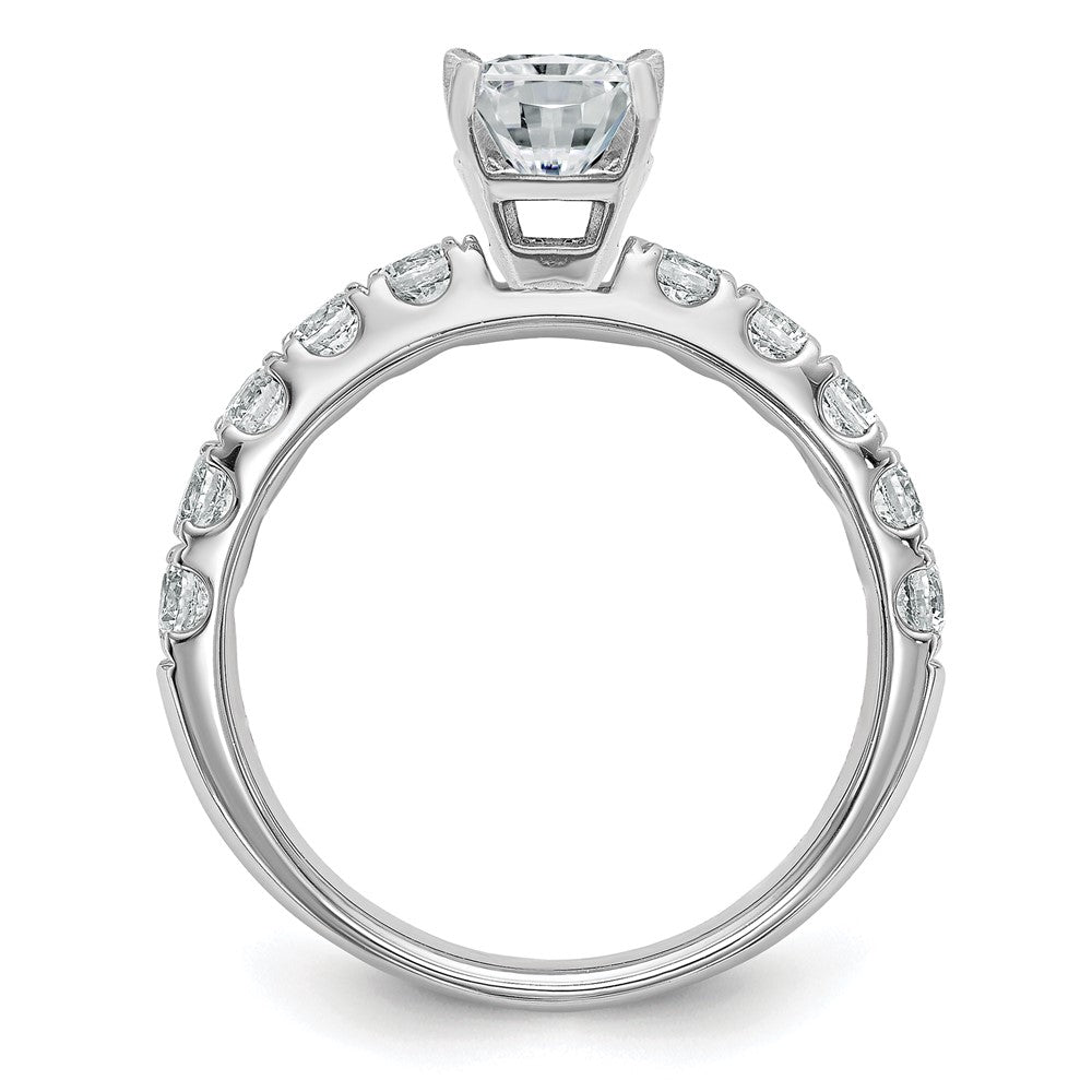 14k White Gold 1 3/4ct Cert Lab Grown Dia VS+ F+ Radiant Comp Eng Ring