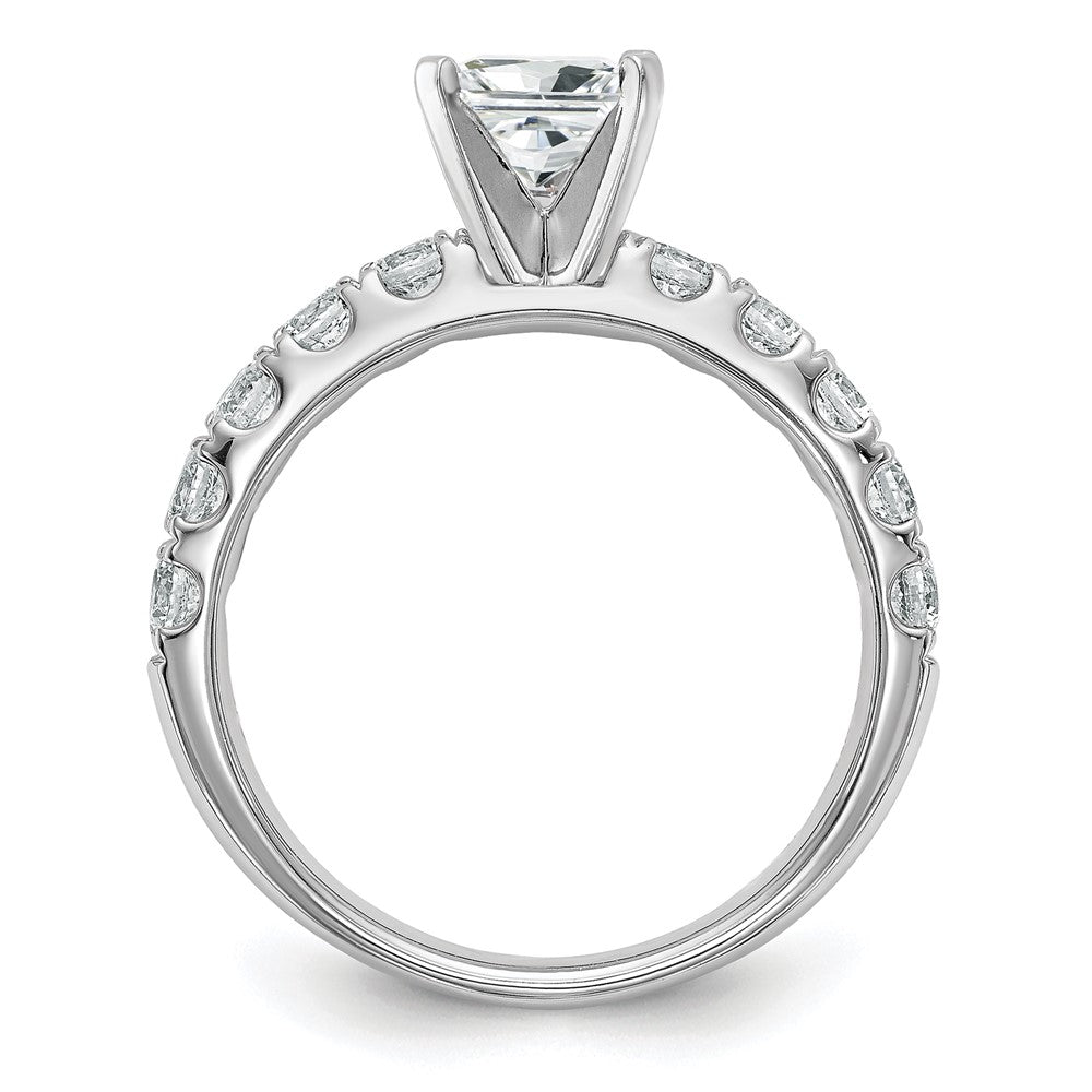14k White Gold Cert 1 5/8ct Lab Grown Diamond VS+ F+ Round Comp Eng Ring