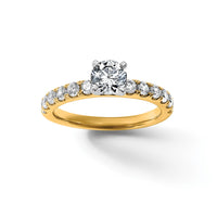 14k Cert 2 3/4ct Lab Grown Diamond VS+ F+ Round Comp Eng Ring