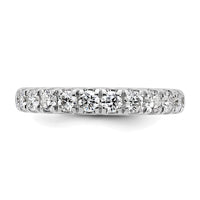 14k White Gold 7/8ct Lab Grown Diamond VS+ F+ Complete Wedding Band