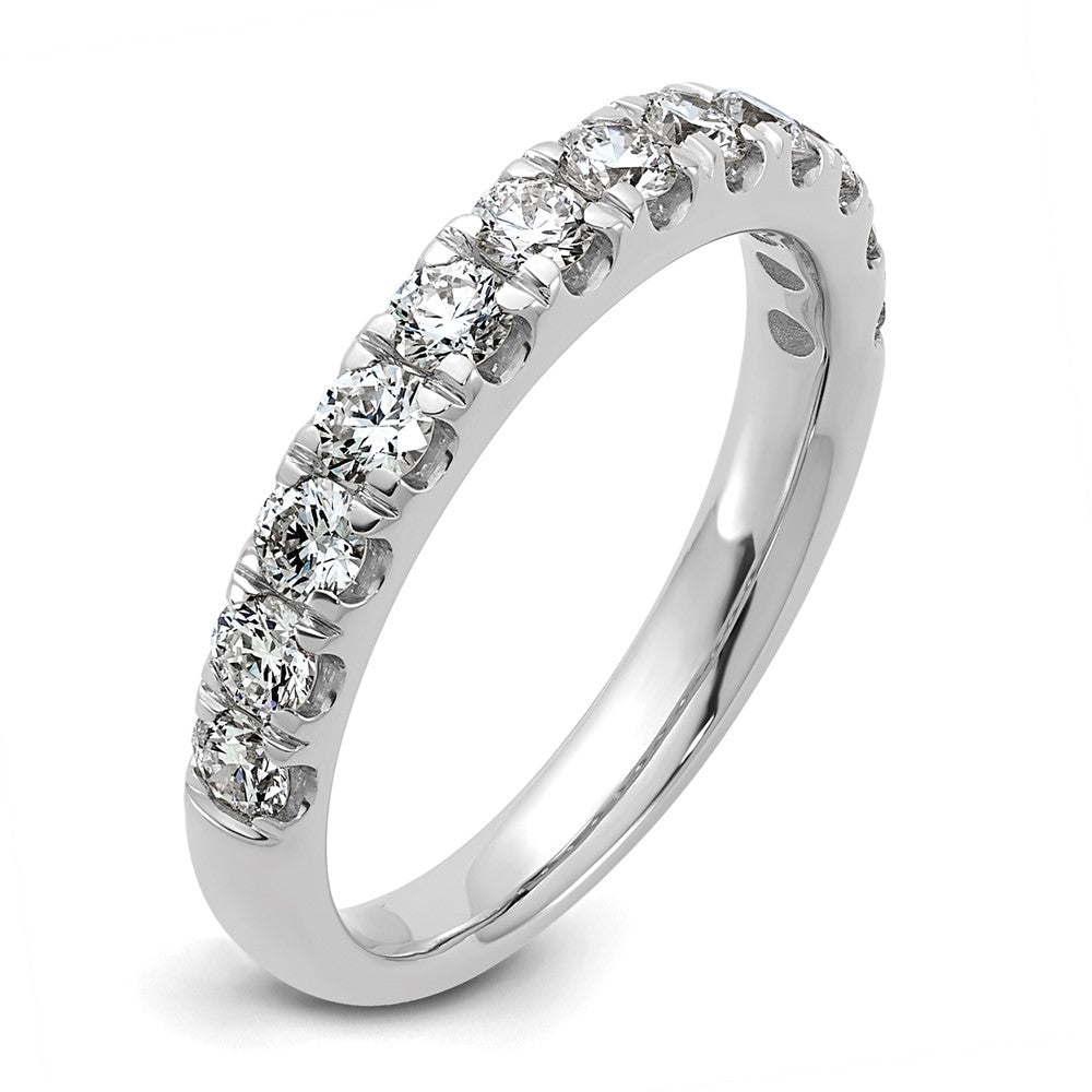 14k White Gold 7/8ct Lab Grown Diamond VS+ F+ Complete Wedding Band