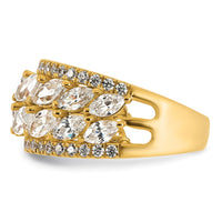 14k 3 1/4ct Lab Grown Diamond VS/SI+ G+ Complete Fashion Ring