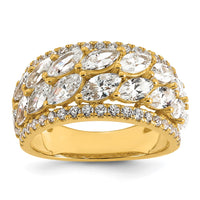 14k 3 1/4ct Lab Grown Diamond VS+ F+ Complete Fashion Ring