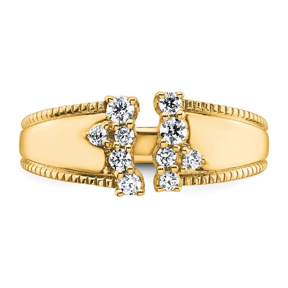 14k 1/4ct Lab Grown Diamond VS+ F+ Complete Fashion Ring