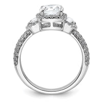 14kw 2 7/8ct Cert Lab Grown Diamond VS+ F+ Comp Oval Halo Eng Ring