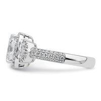 14kw 2 7/8ct Cert Lab Grown Diamond VS+ F+ Comp Oval Halo Eng Ring