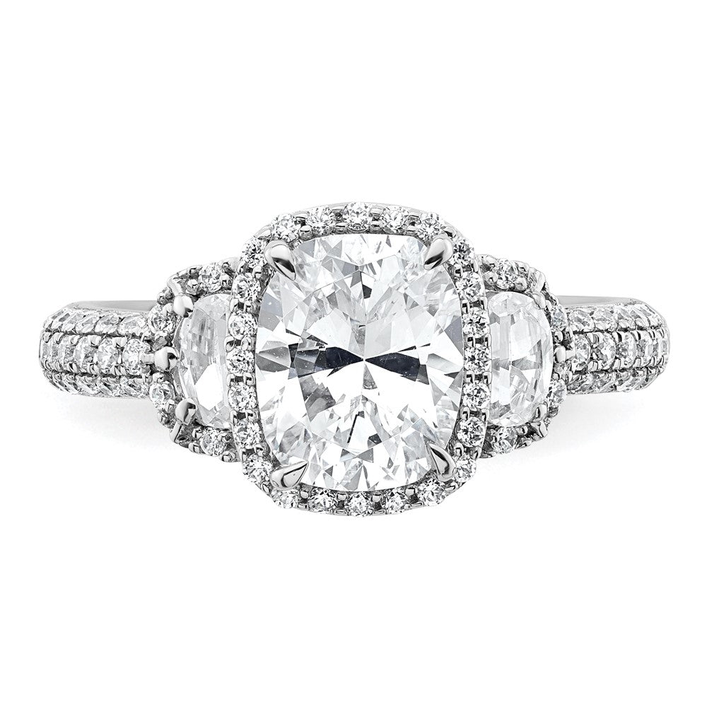 14kw 2 7/8ct Cert Lab Grown Diamond VS+ F+ Comp Oval Halo Eng Ring