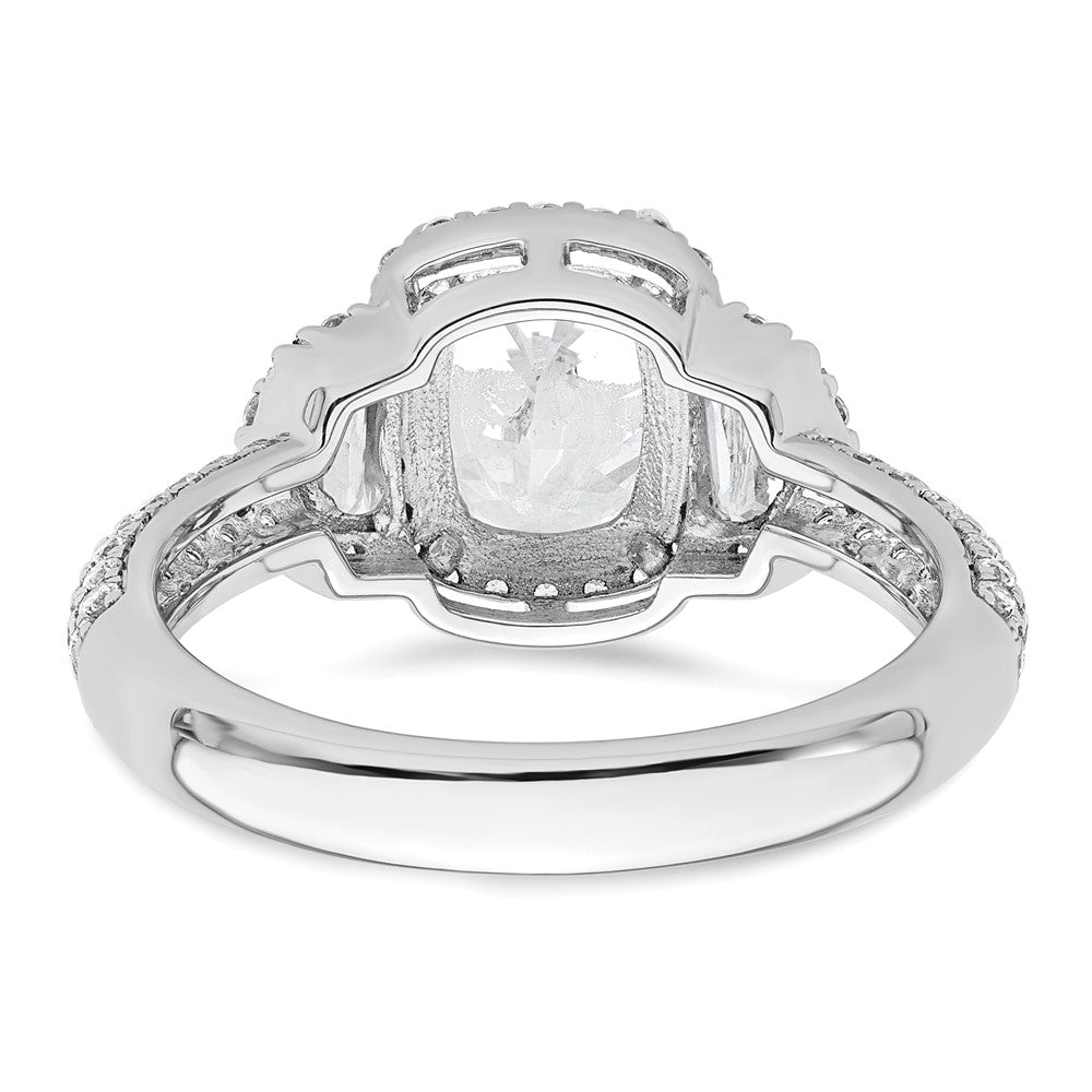 14kw 2 7/8ct Cert Lab Grown Diamond VS+ F+ Comp Oval Halo Eng Ring