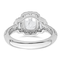 14kw 2 7/8ct Cert Lab Grown Diamond VS+ F+ Comp Oval Halo Eng Ring