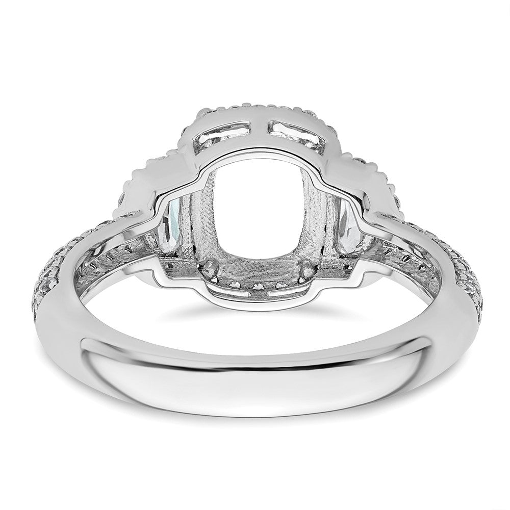 14kw 7/8ct Lab Grown Diamond VS+ F+ 2ct Oval Center Semi Halo Eng Ring