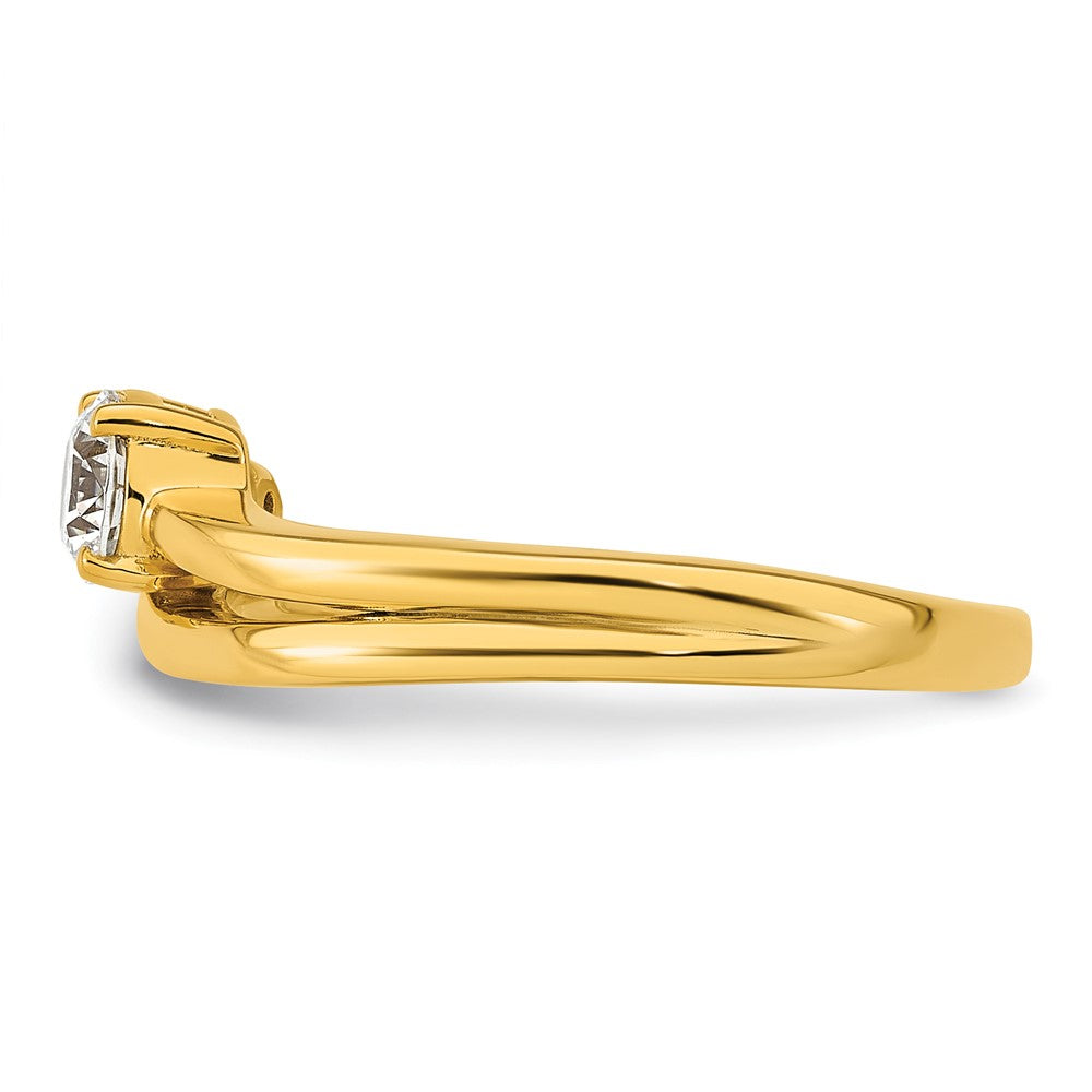 14k 1/2ct Lab Grown Diamond VS+ F+ Round Comp Engagement Ring