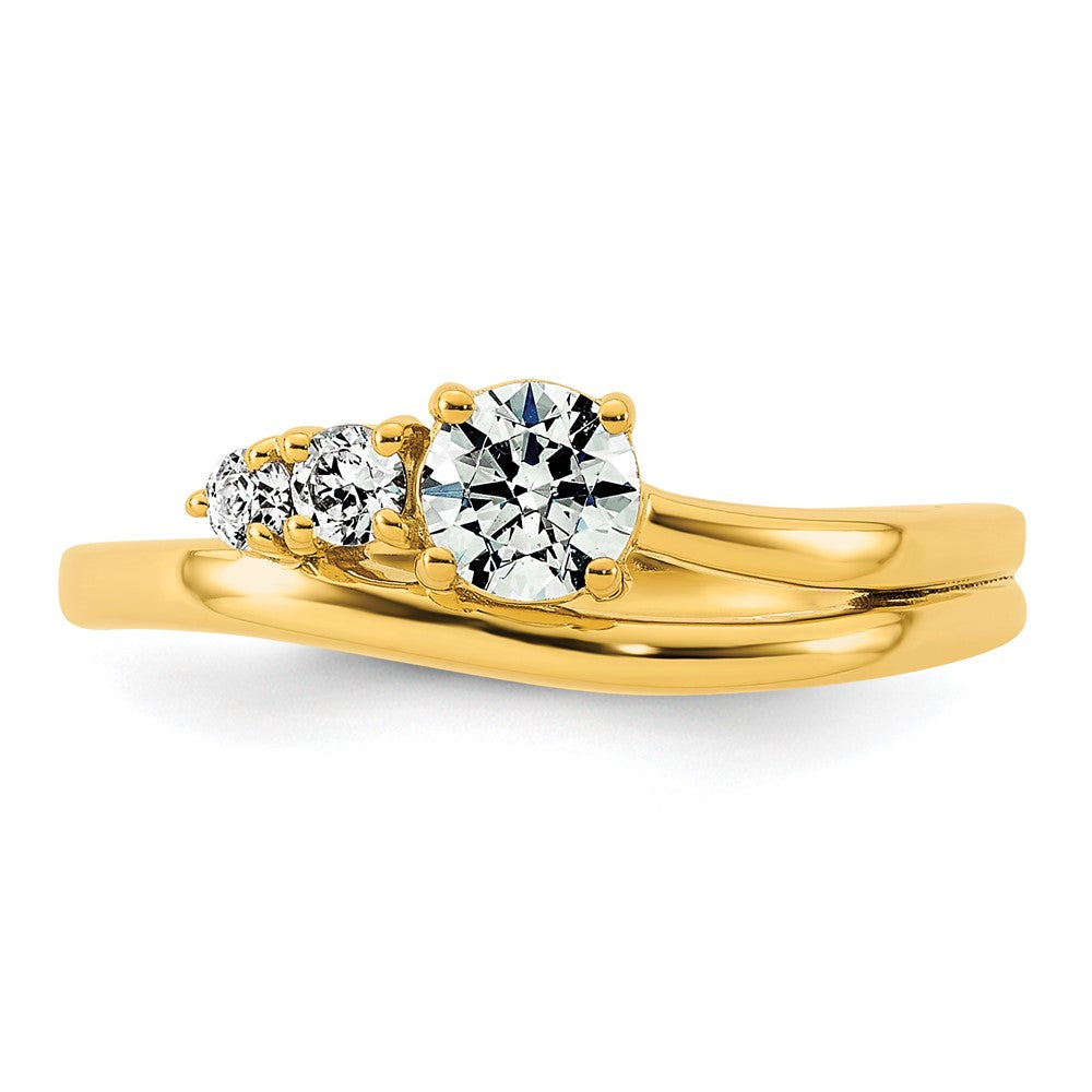 14k 1/2ct Lab Grown Diamond VS+ F+ Round Comp Engagement Ring