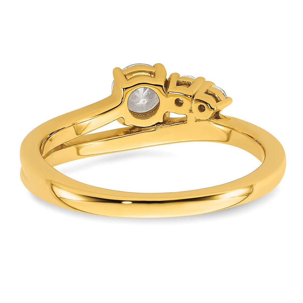 14k 1/2ct Lab Grown Diamond VS+ F+ Round Comp Engagement Ring