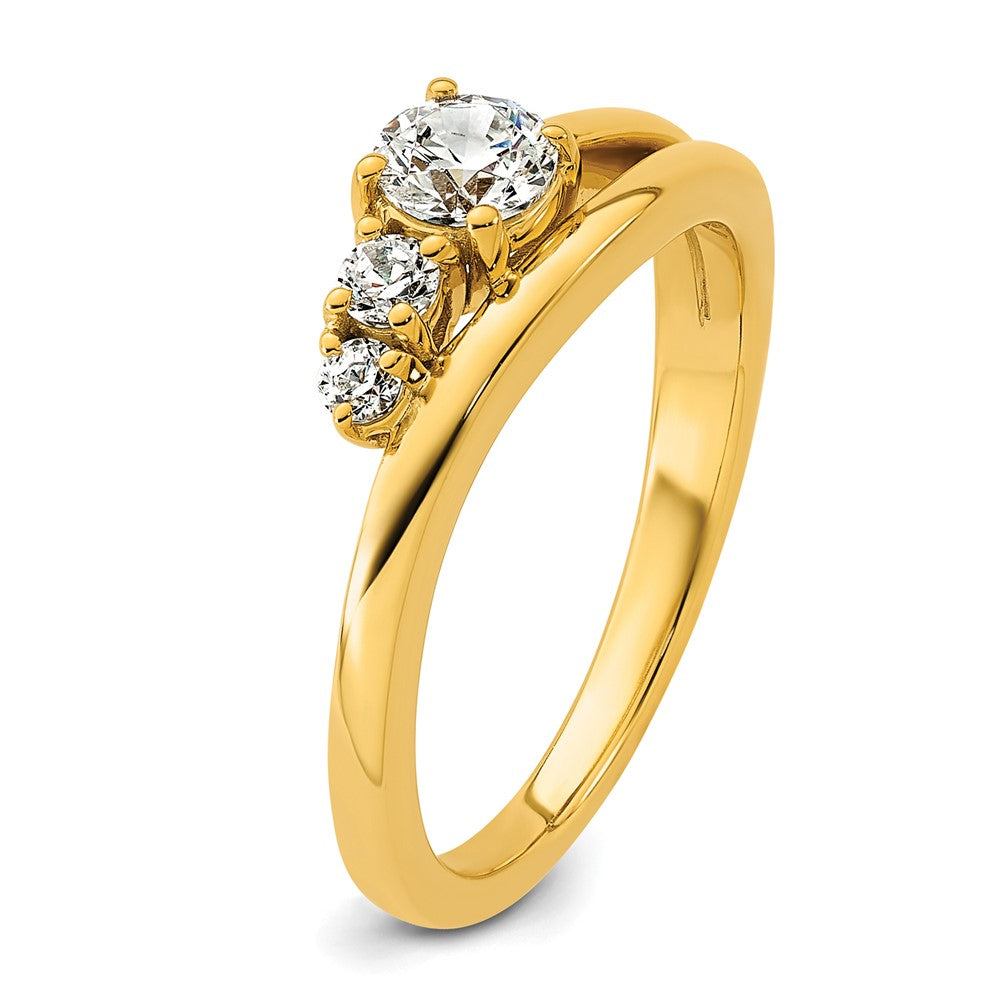 14k 1/2ct Lab Grown Diamond VS+ F+ Round Comp Engagement Ring