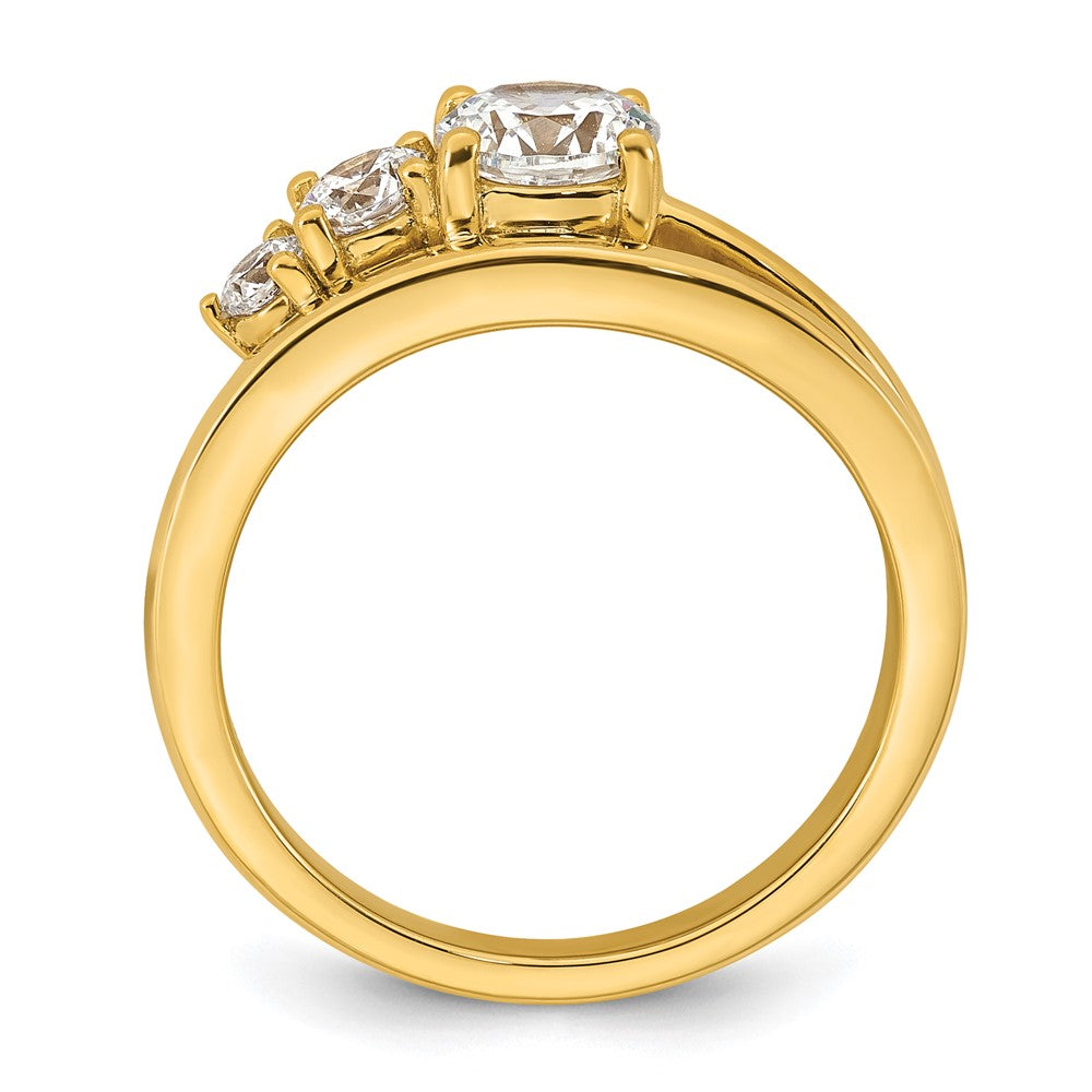 14k 1ct Lab Grown Diamond VS+ F+ Round Comp Engagement Ring