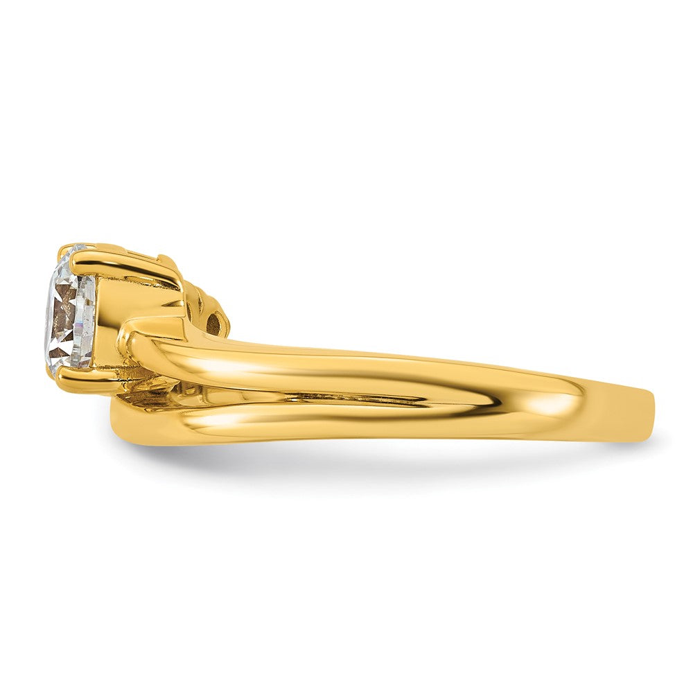 14k 1ct Lab Grown Diamond VS+ F+ Round Comp Engagement Ring