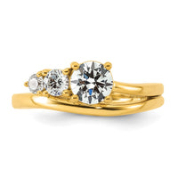 14k 1ct Lab Grown Diamond VS+ F+ Round Comp Engagement Ring