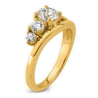 14k 1ct Lab Grown Diamond VS+ F+ Round Comp Engagement Ring
