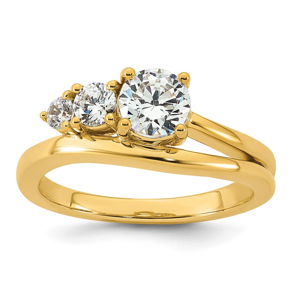 14k 1ct Lab Grown Diamond VS+ F+ Round Comp Engagement Ring