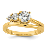 14k 1ct Lab Grown Diamond VS+ F+ Round Comp Engagement Ring