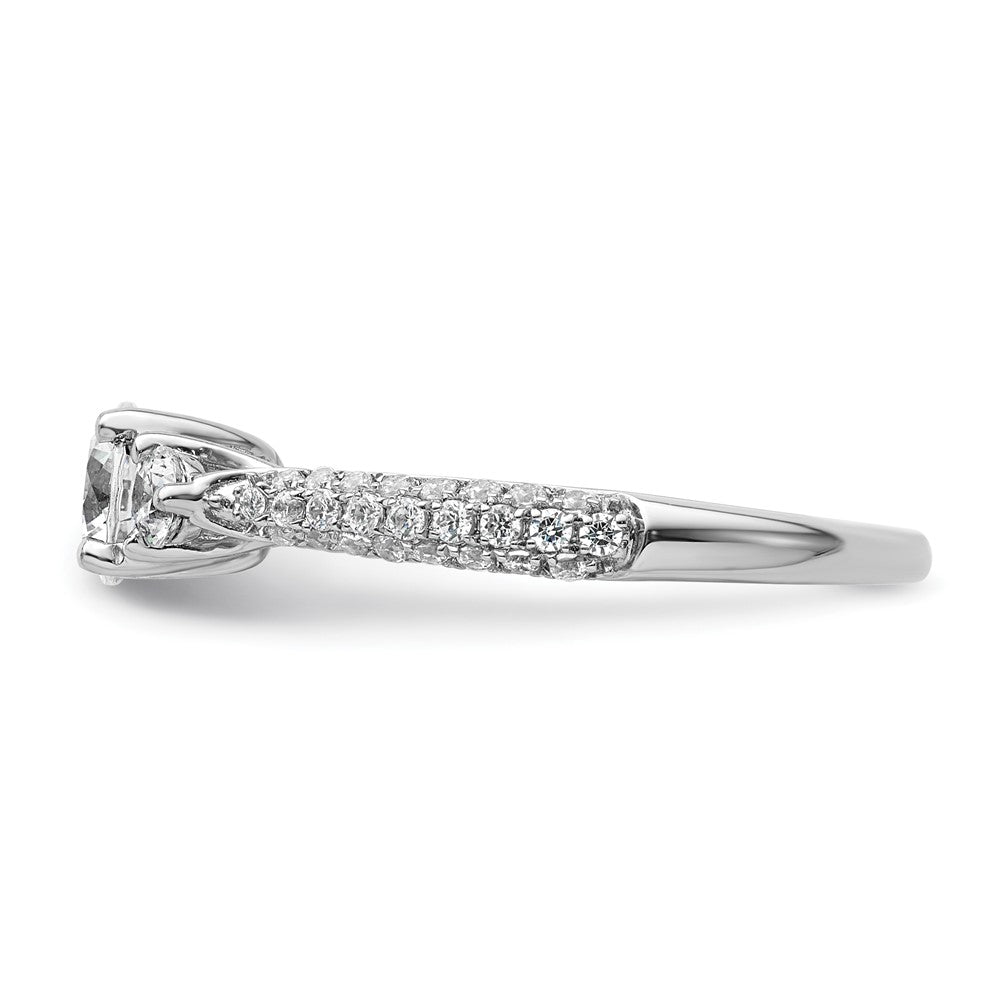 14kw 1/2ct Lab Grown Dia VS+ F+ S/M Round 3 Stone Engagement Ring