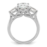 14kw 3 5/8ct Cert Lab Grown Dia VS+ F+ Oval/Pear Comp 3 Stone Eng Ring