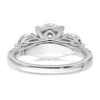14kw 3 1/4ct Cert Lab Grown Dia VS+ F+ Oval&Round Comp 3 Stone Eng Ring