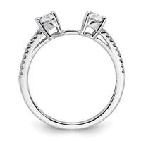 14kw 2 5/8ct Cert Lab Grown Diamond VS+ F+ Oval Comp 3 Stone Eng Ring