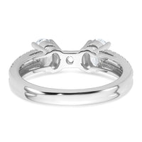 14kw 2 5/8ct Cert Lab Grown Diamond VS+ F+ Oval Comp 3 Stone Eng Ring