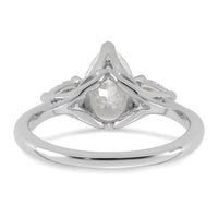 14kw 1 7/8ct Cert Lab Grown Diamond VS+ F+ Pear Complete 3 Stone Eng Ring