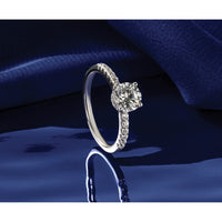 14kw 1 3/4ct Lab Grown Diamond VS+ F+ Round Complete Eng Ring