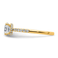 14k 1 1/4ct Lab Grown Diamond VS+ F+ Round Complete Eng Ring