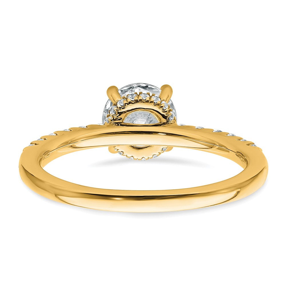 14k 1 1/4ct Lab Grown Diamond VS+ F+ Round Complete Eng Ring