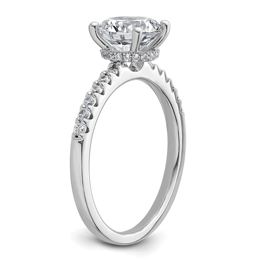 14kw 1 3/4ct Lab Grown Diamond VS+ F+ Round Complete Eng Ring