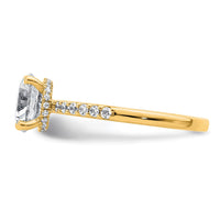 14k 2 1/4ct Lab Grown Diamond VS+ F+ Round Complete Eng Ring