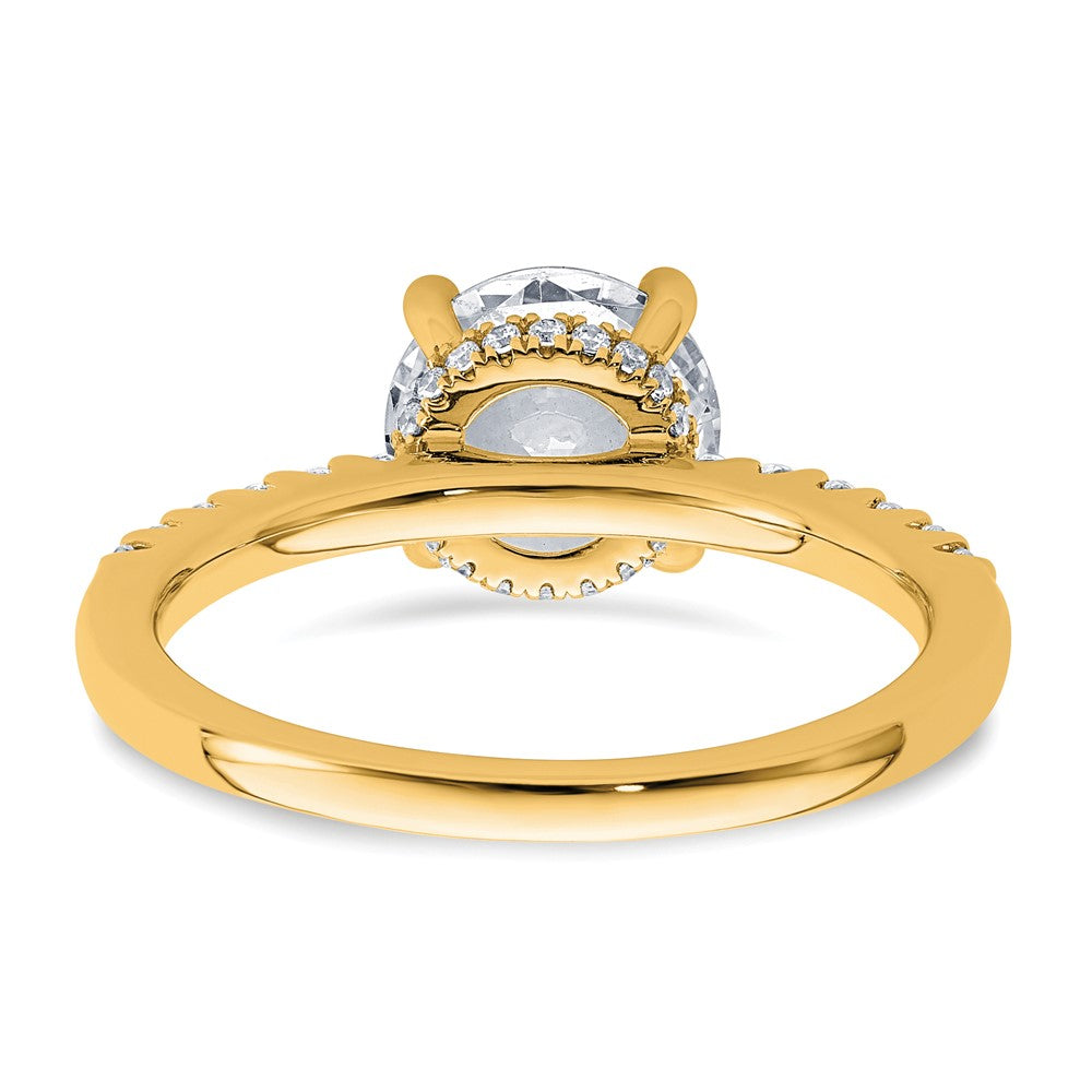 14k 2 1/4ct Lab Grown Diamond VS+ F+ Round Complete Eng Ring