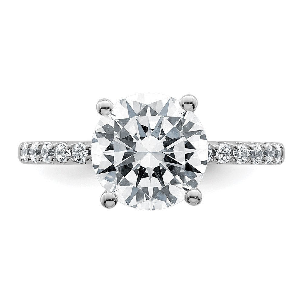 14kw 2 3/4ct Lab Grown Diamond VS+ F+ Round Complete Eng Ring