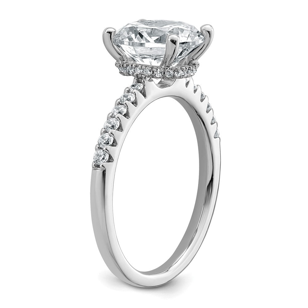 14kw 2 3/4ct Lab Grown Diamond VS+ F+ Round Complete Eng Ring