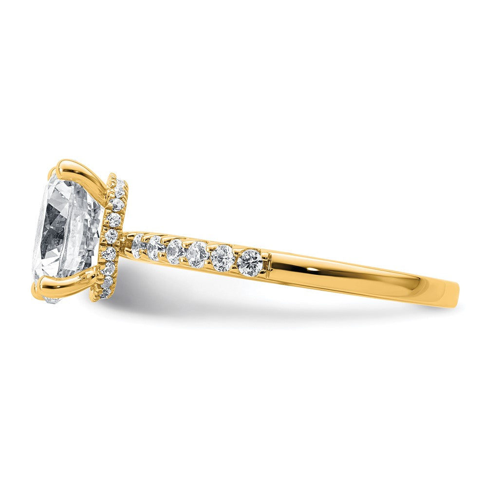 14k 2 3/4ct Lab Grown Diamond VS+ F+ Round Complete Eng Ring