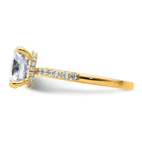 14k 2 3/4ct Lab Grown Diamond VS+ F+ Round Complete Eng Ring