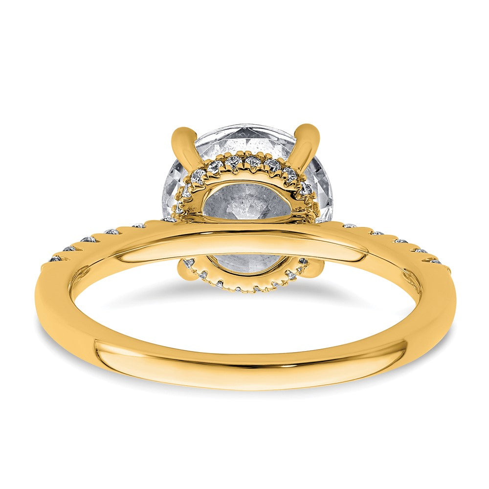 14k 2 3/4ct Lab Grown Diamond VS+ F+ Round Complete Eng Ring