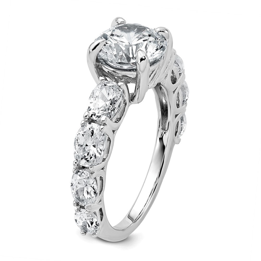 14kw 3 3/4 Lab Grown Diamond VS+ F+ Round Complete Eng Ring