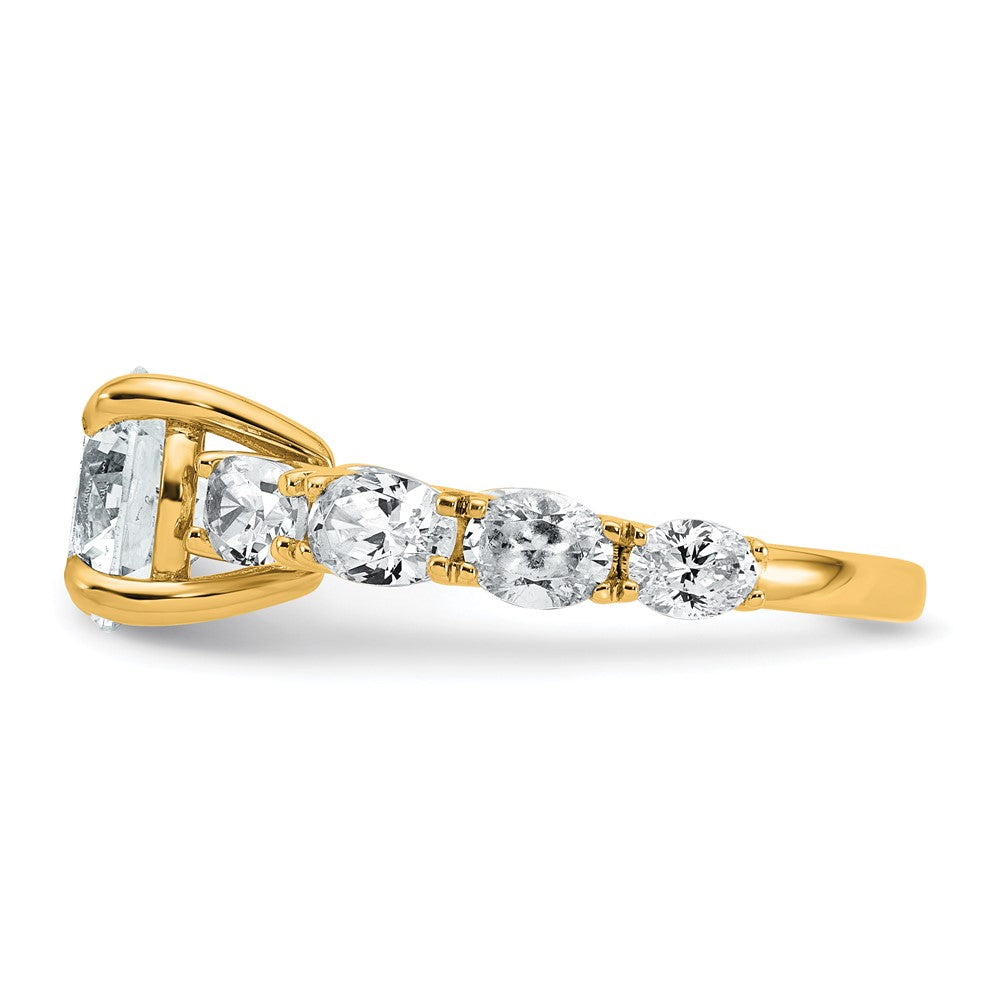 14k 3 3/4 Certified Lab Grown Diamond VS+ F+ Round Complete Eng Ring