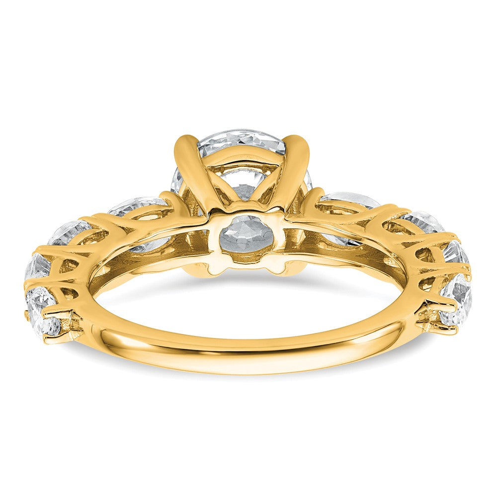 14k 3 3/4 Certified Lab Grown Diamond VS+ F+ Round Complete Eng Ring